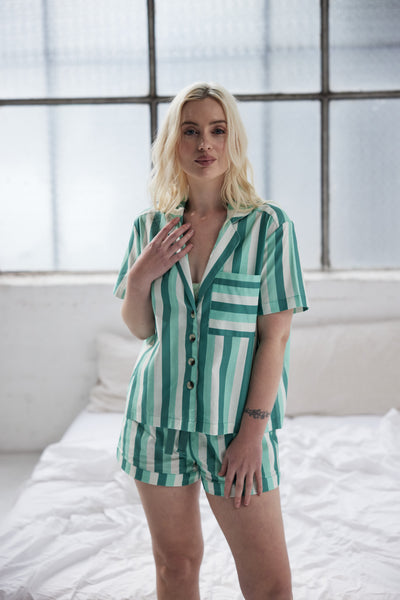 Resort Stripe Short Set | Jade