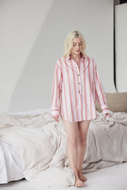 Resort Stripe Sleep Shirt | Rose